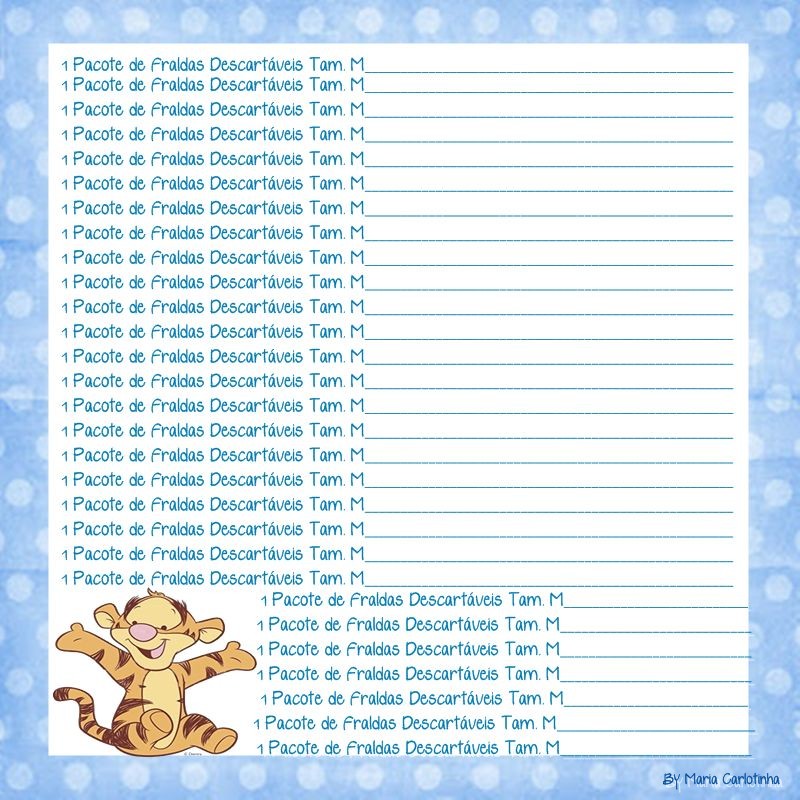 Lista chá de bebe para imprimir | Moda De Viola 4shared